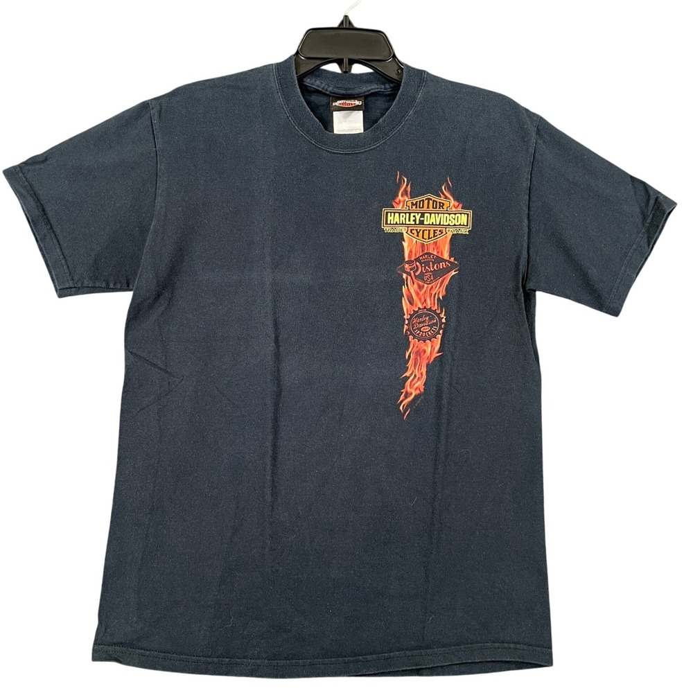 Smoky Mountain Harley-Davidson T-Shirt Mens M Black Flame Dragon Pigeon Forge TN